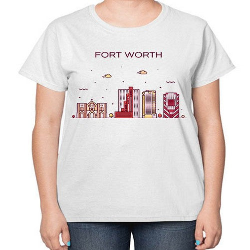 FortWorth 740# - cities-  Ladies T-Shirt