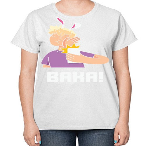 Funny Anime Baka Rabbit Slap Anime 228# - anime-  Ladies T-Shirt