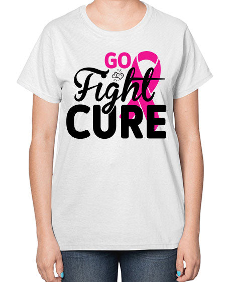 Go Fight Cure 23# - breast cancer-  Ladies T-Shirt
