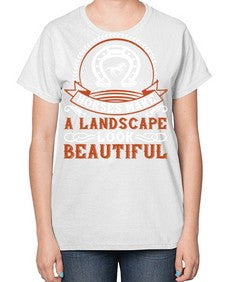 Horses make a landscape look beautiful Style 42# - horse-  Ladies T-Shirt