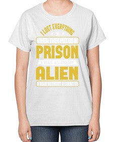 I was an enemy alien 24# - ufo-  Ladies T-Shirt