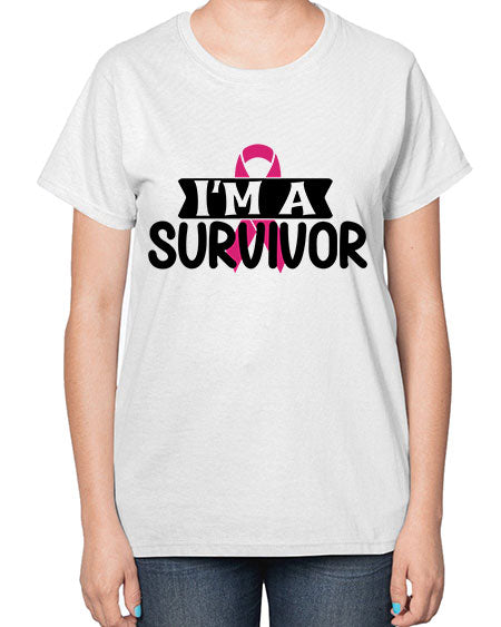 Im a Survivor 17# - breast cancer-  Ladies T-Shirt