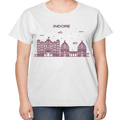 Indore 951# - cities-  Ladies T-Shirt
