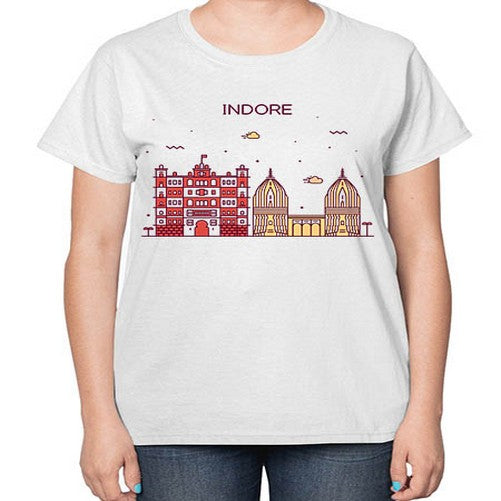 Indore 953# - cities-  Ladies T-Shirt