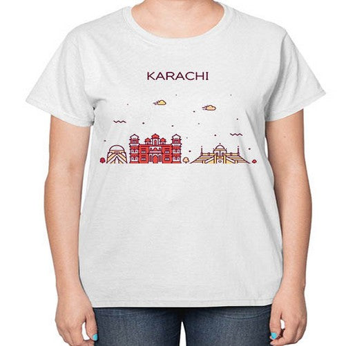Karachi 1024# - cities-  Ladies T-Shirt