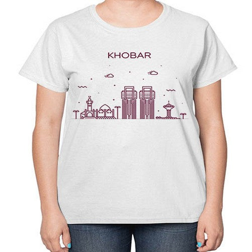 Khobar 1051# - cities-  Ladies T-Shirt