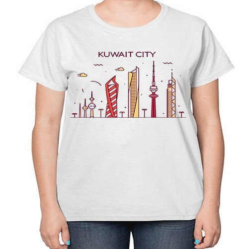 Kuwait 1095# - cities-  Ladies T-Shirt