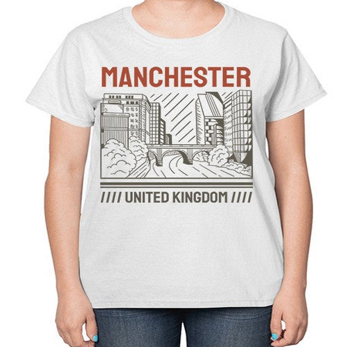 Manchester 1228# - cities-  Ladies T-Shirt