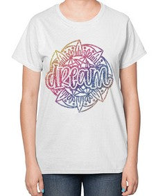Mandala Dream Rainbow Glitter 760# - mandala-  Ladies T-Shirt