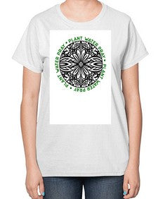 Mandala Garden Round 910# - mandala-  Ladies T-Shirt