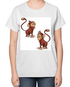 Monkey 175# - cartoon general-  Ladies T-Shirt