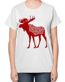 MooseMandala 940# - mandala-  Ladies T-Shirt