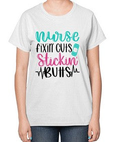 Nurse Fixin Cuts Stickin Style Style 1153# - nurse-  Ladies T-Shirt