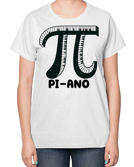Piano Funny Math Music Sublimation 37# - pi-  Ladies T-Shirt