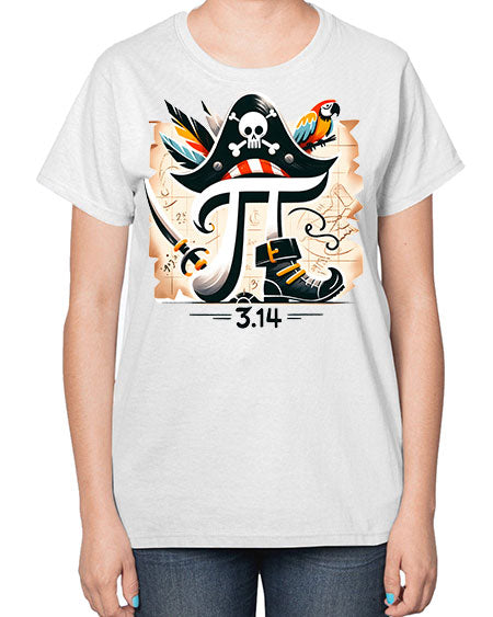 Pirate Pi Day Sublimation Design 39# - pi-  Ladies T-Shirt