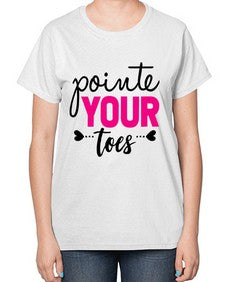 Pointe your toes 176# - ballet-  Ladies T-Shirt