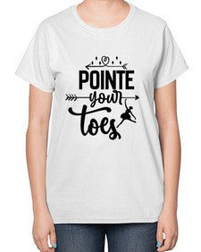 Pointe your toes 177# - ballet-  Ladies T-Shirt