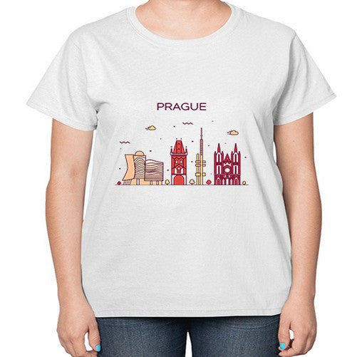 Prague 1689# - cities-  Ladies T-Shirt
