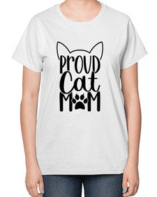 Pround Cat Mom Style 103# - cats-  Ladies T-Shirt