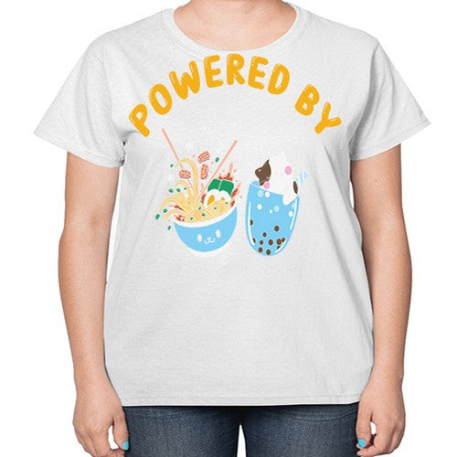 Ramen Bubble Tea Japanese Noodles Anime 278# - anime-  Ladies T-Shirt
