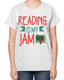 Reading is my jam 702# - librarian-  Ladies T-Shirt