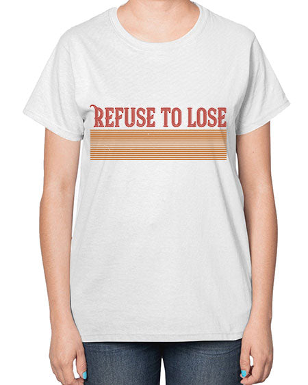 Refuse to lose 1902# - badminton-  Ladies T-Shirt