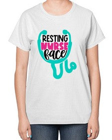 Resting Nurse Face Style Style 1355# - nurse-  Ladies T-Shirt