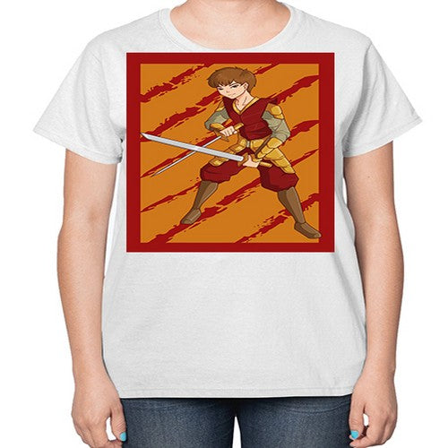 Samurai boy 95# - anime-  Ladies T-Shirt