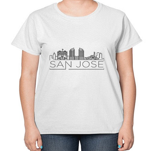 San Jose Minimal Skyline 1778# - cities-  Ladies T-Shirt