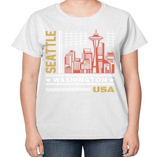 Seattle 1809# - cities-  Ladies T-Shirt