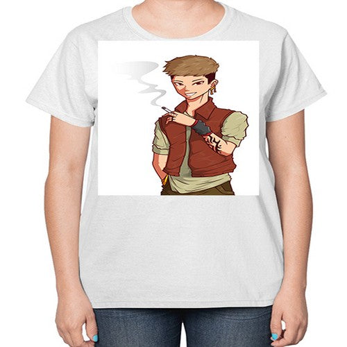 Smoker street boy 61# - anime-  Ladies T-Shirt