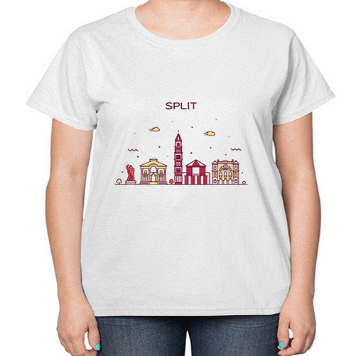 Split 1877# - cities-  Ladies T-Shirt