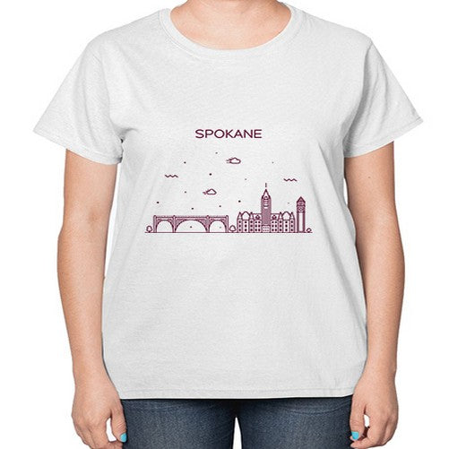 Spokane 1878# - cities-  Ladies T-Shirt