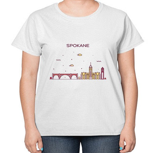Spokane 1880# - cities-  Ladies T-Shirt