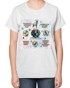 Straight Capricorn 471# - capricorn-  Ladies T-Shirt