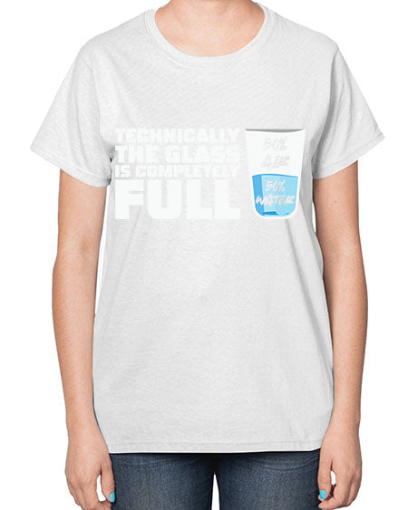 TechnicallytheGlassiscompletelyScientistSkinite Scientist Skinite 22# - general science-  Ladies T-Shirt