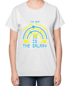 The best computer technician in the galaxy 13# - computer-  Ladies T-Shirt