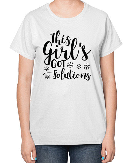This Girl s Got Solutions 17# - general science-  Ladies T-Shirt
