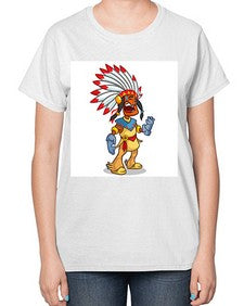 Thnksgvngindian 254# - cartoon general-  Ladies T-Shirt