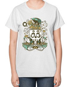 Treasure Skull Head 1185# - skull and bones-  Ladies T-Shirt
