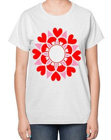 ValentineMandalaOPT 1194# - mandala-  Ladies T-Shirt