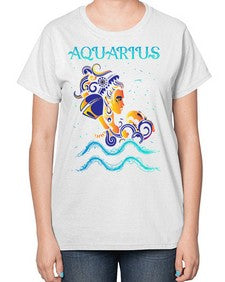 aquarius 13# - aquarius-  Ladies T-Shirt