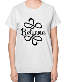 believe 48# - unicorn-  Ladies T-Shirt