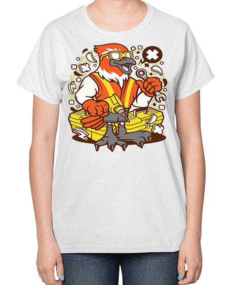 bird mechanic worker 21# - birds-  Ladies T-Shirt