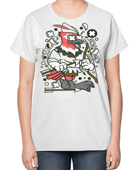 bird robin hood 25# - birds-  Ladies T-Shirt