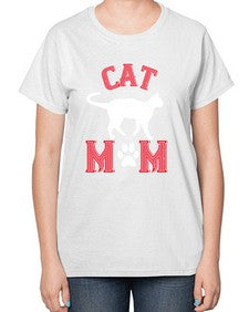 cat mom Style 35# - cats-  Ladies T-Shirt