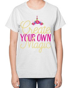 create your own magic 82# - unicorn-  Ladies T-Shirt