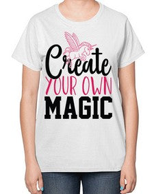 create your own magic 87# - unicorn-  Ladies T-Shirt