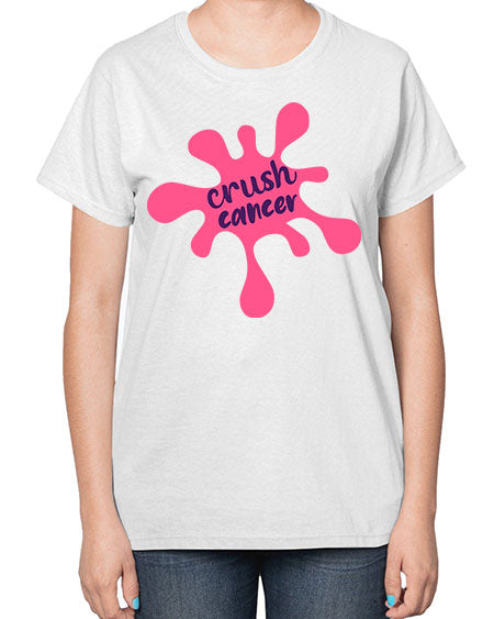 crush cancer Style 18# - breast cancer-  Ladies T-Shirt