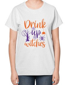 drink up witches 40# - witch-  Ladies T-Shirt